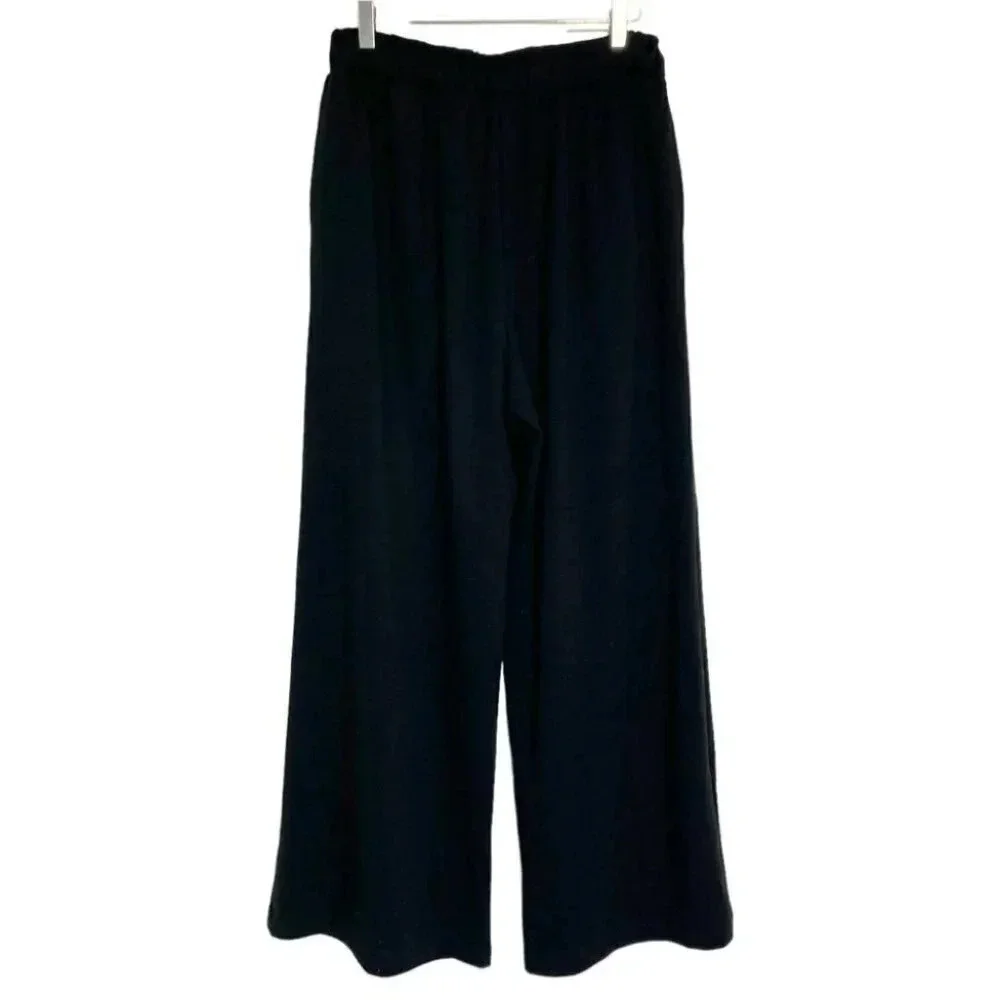 Laila‎ Ali M black wide leg pull on pants with pockets